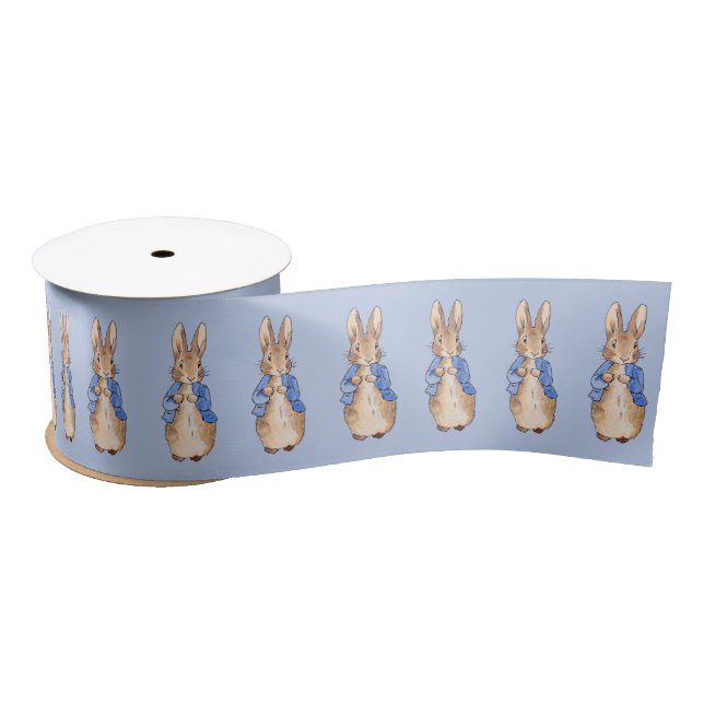 Classic Bunny in blue jacket Satin Ribbon (Spool)