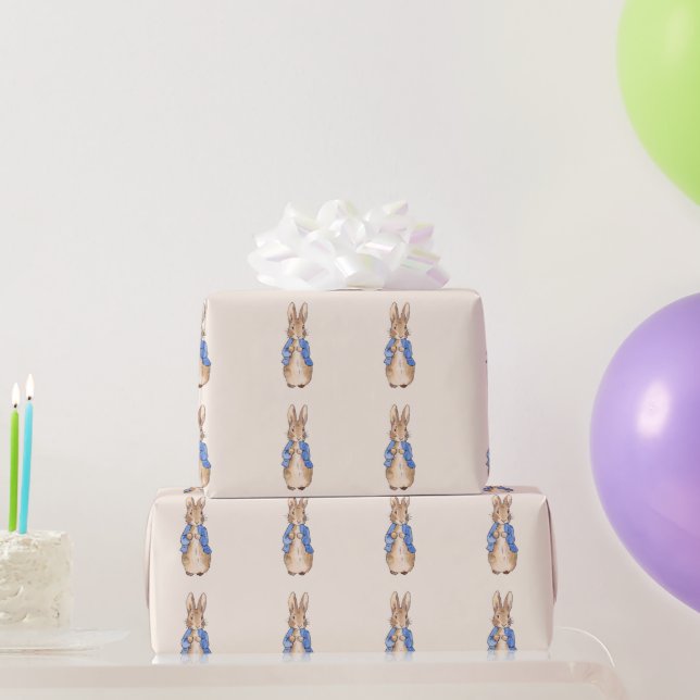 Classic bunny in blue jacket wrapping paper (Party Gifts)