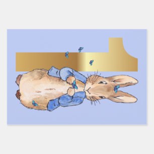 Classic bunny rabbit 1st birthday wrapping paper sheet