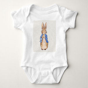 Classic bunny rabbit blue jacket baby bodysuit