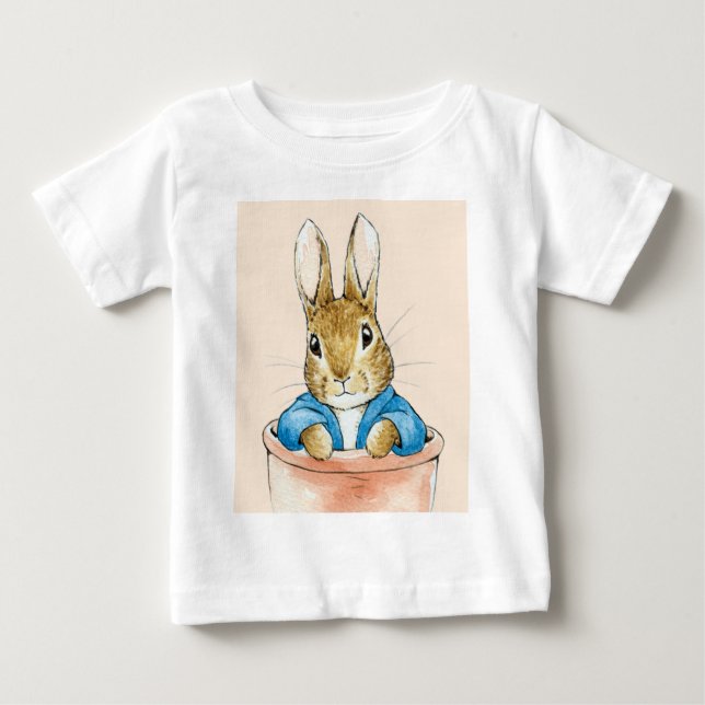 Classic bunny rabbit blue jacket baby T-Shirt (Front)