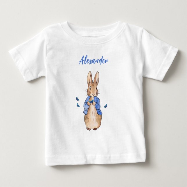 Classic bunny rabbit blue jacket baby T-Shirt (Front)