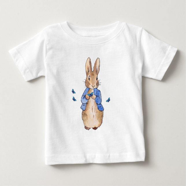 Classic bunny rabbit blue jacket baby T-Shirt (Front)