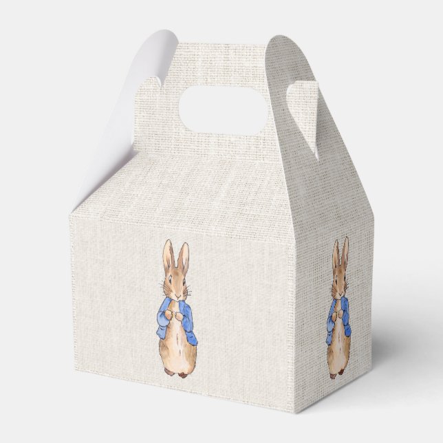 Classic bunny rabbit blue jacket favour box (Front Side)