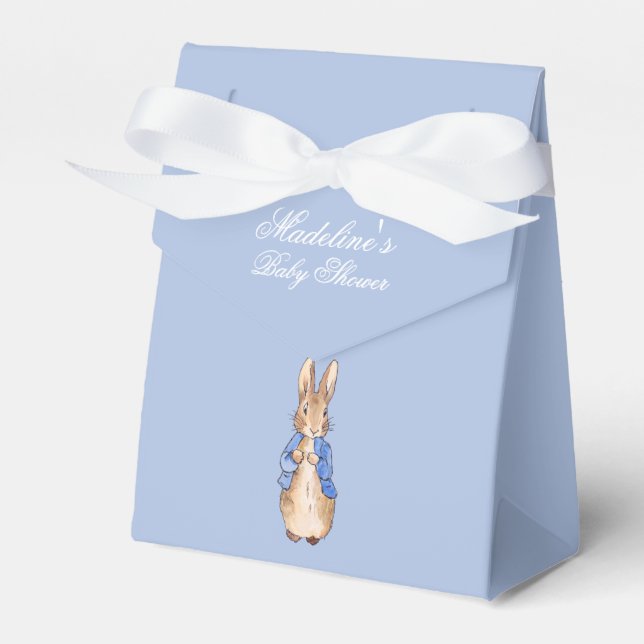 Classic bunny rabbit blue jacket favour box (Front Side)