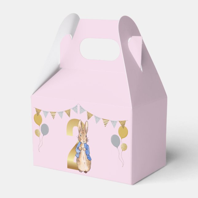 Classic bunny rabbit blue jacket favour box (Front Side)