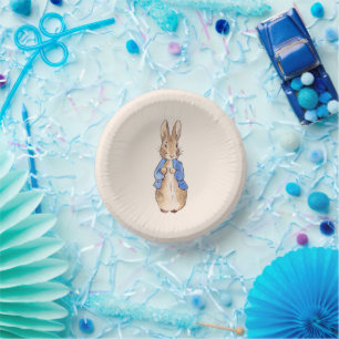 Classic bunny rabbit blue jacket paper plate