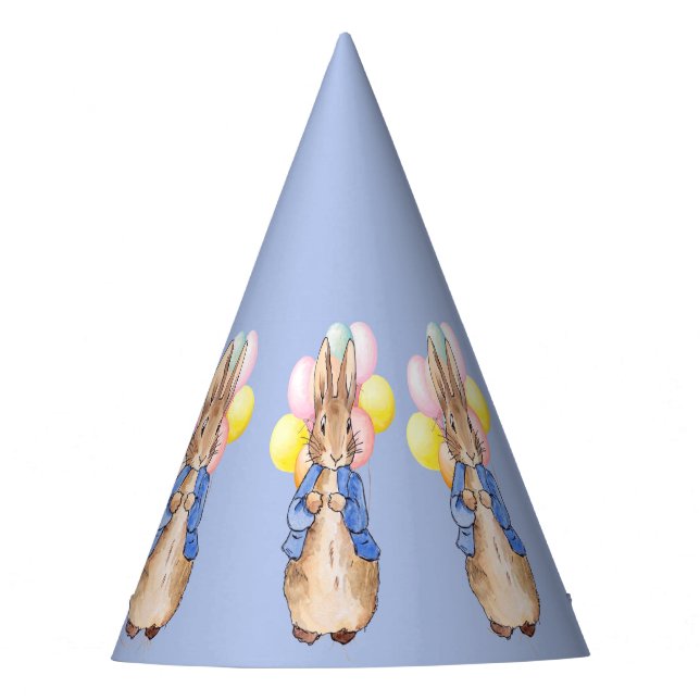Classic bunny rabbit blue jacket party hat (Front)