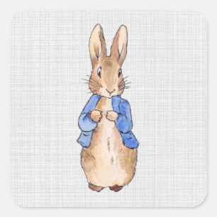 Classic Bunny Rabbit blue jacket Square Sticker