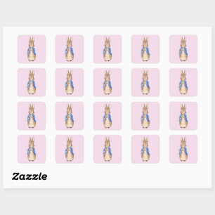 Classic Bunny Rabbit blue jacket Square Sticker