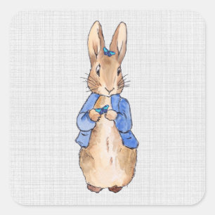 Classic Bunny Rabbit blue jacket Square Sticker