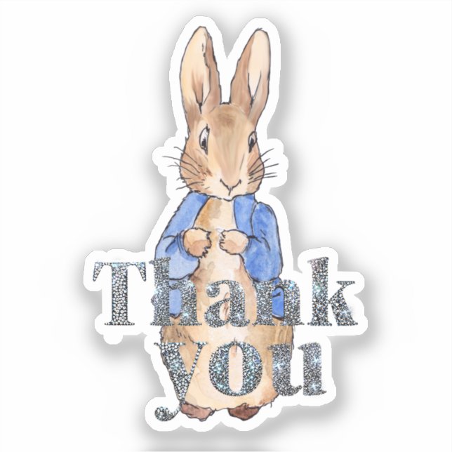 Classic Bunny Rabbit blue jacket Thank you (Front)