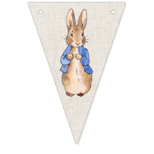 Classic bunny rabbit bunting flags