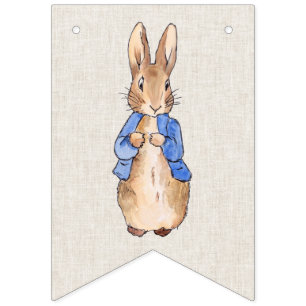 Classic bunny rabbit bunting flags