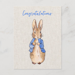 Classic bunny rabbit Congratulations Postcard