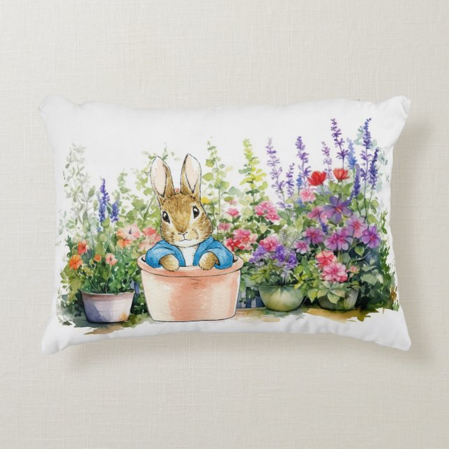 Classic bunny rabbit decorative cushion (Front)