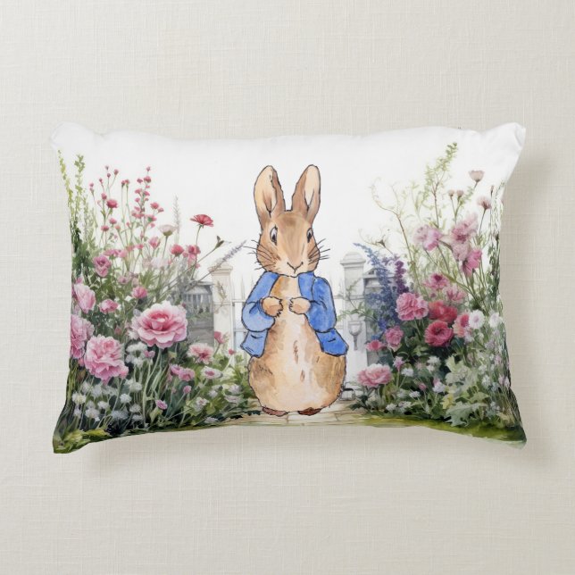 Classic bunny rabbit decorative cushion (Front)