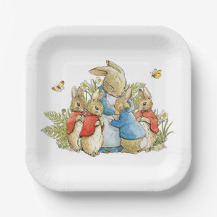 Classic Bunny Rabbit family Paper Plate