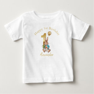 Classic Bunny rabbit First Birthday Baby T-Shirt