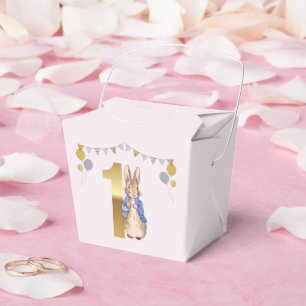 Classic Bunny rabbit First Birthday Favour Box