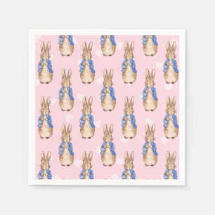 Classic bunny rabbit heart pattern napkin