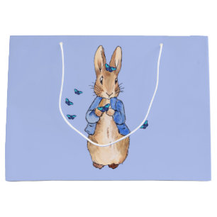 Classic bunny rabbit in blue jacket large gift bag