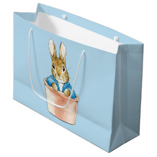 Classic bunny rabbit in blue jacket large gift bag