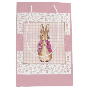 Classic bunny rabbit in blue jacket medium gift bag