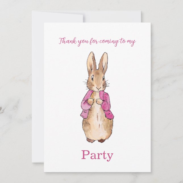 Classic bunny rabbit invitation (Front)