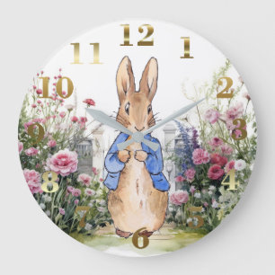 Classic Bunny Rabbit Large Clock