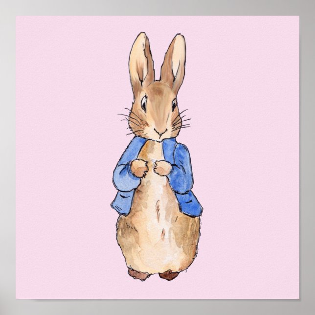 Classic Bunny Rabbit Nursery Wall Art (Front)
