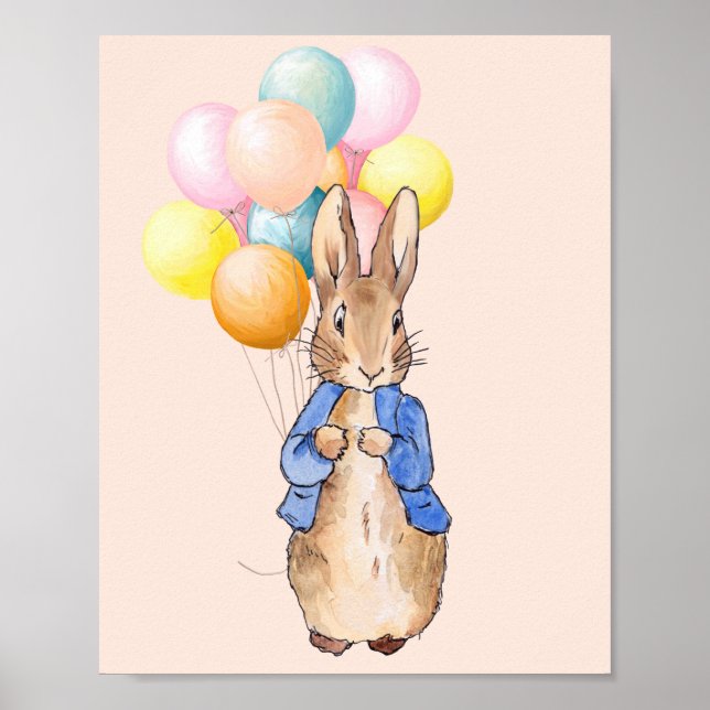 Classic Bunny Rabbit Nursery Wall Art (Front)