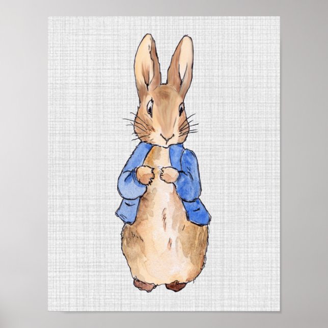 Classic Bunny Rabbit Nursery Wall Art (Front)
