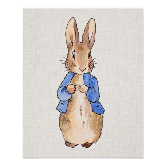 Classic Bunny Rabbit Nursery Wall Art (Front)