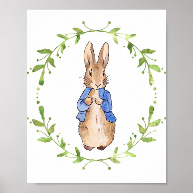 Classic Bunny Rabbit Nursery Wall Art (Front)