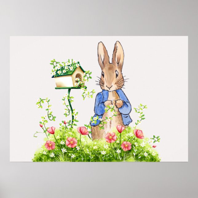 Classic Bunny Rabbit Nursery Wall Art (Front)