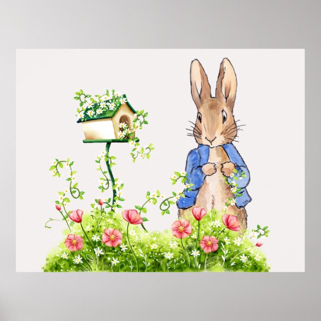 Classic Bunny Rabbit Nursery Wall Art (Front)