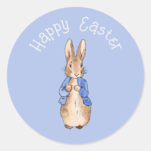 Classic bunny rabbit round sticker