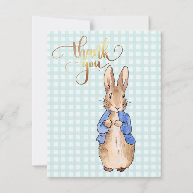 Classic bunny rabbit thank you card (Front)