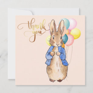 Classic bunny rabbit thank you card
