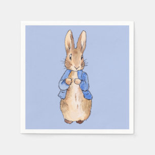 Classic bunny rabbit wearing blue jacket napkin