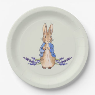 Classic bunny rabbit with lavender  paper plate