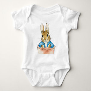 Classic bunny Sitting in a Plant Pot Baby Bodysuit