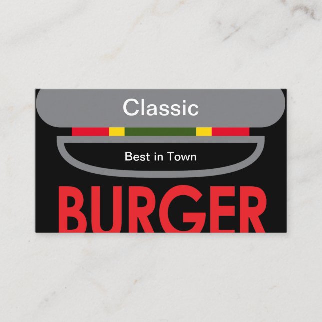 Classic Burger Business Card (Front)