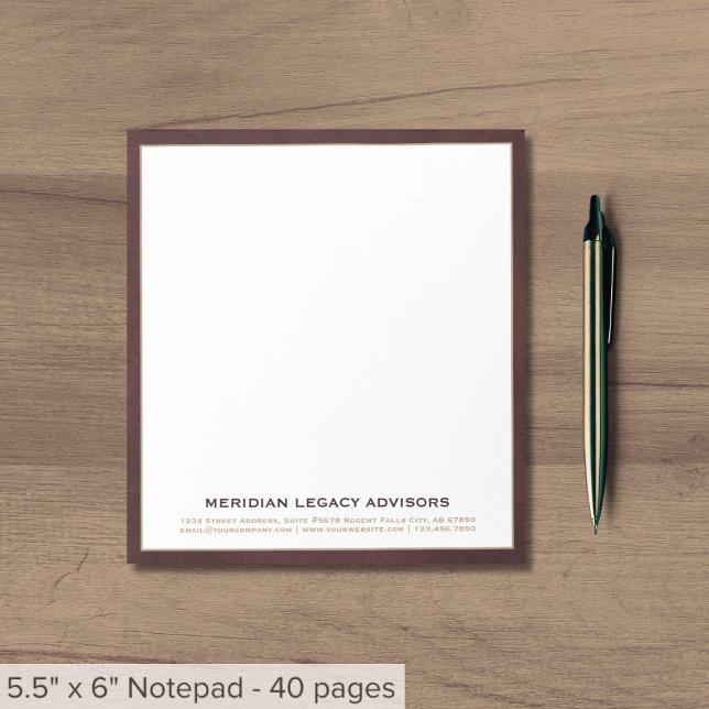 Classic Burgundy and Gold Business Notepad (Creator Uploaded)