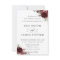 Classic Burgundy Blush Floral Wedding Square