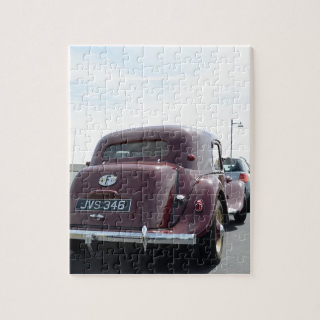 Classic Burgundy Citroen Jigsaw Puzzle (Vertical)