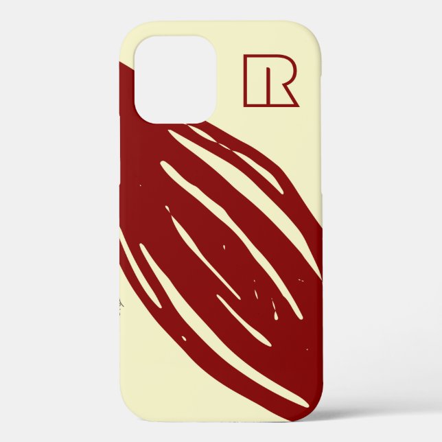 Classic Burgundy Leaf Elegant Case-Mate iPhone Case (Back)