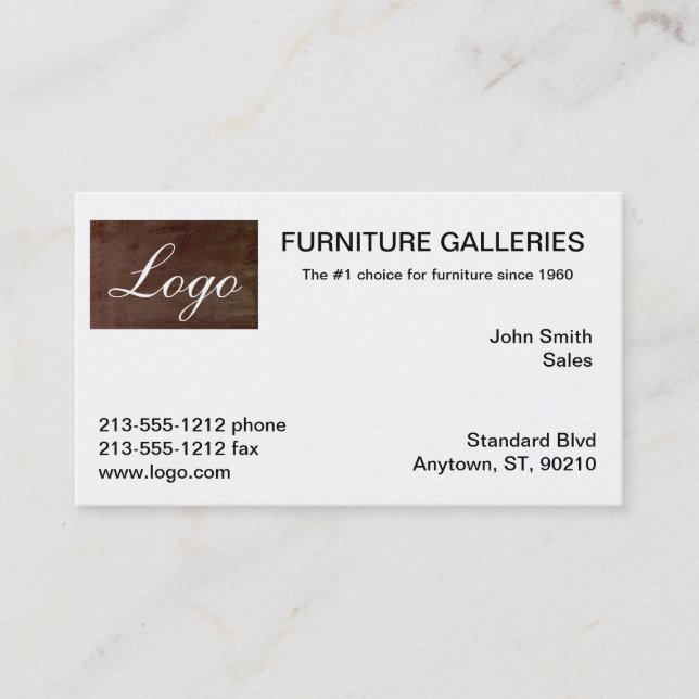 Classic Burgundy Logo Business Cards (Front)
