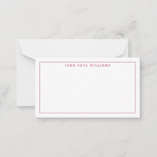 Classic Burgundy Professional Formal Thin Border Card